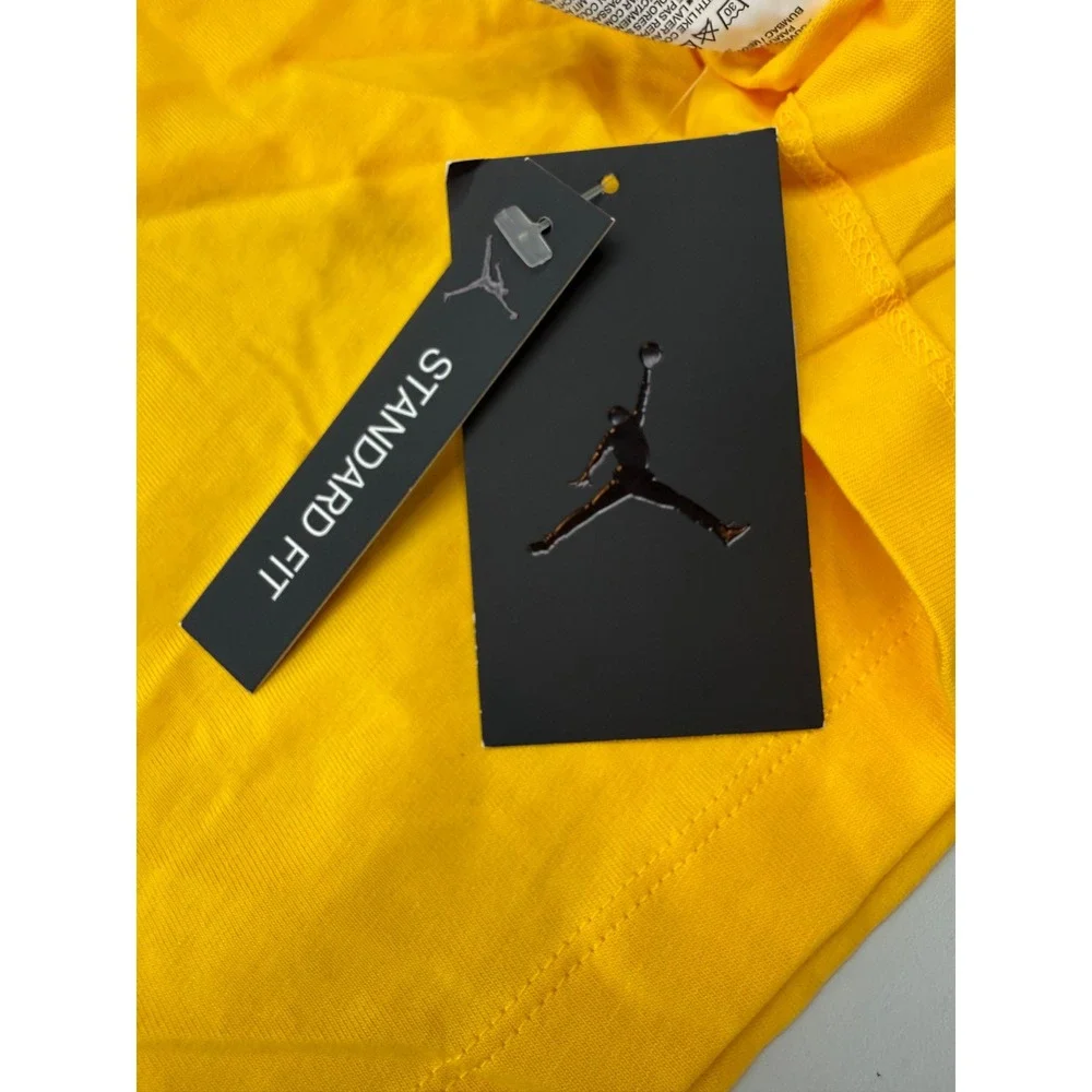 Jordan‎ Mens Jumpman Poolside Tee Shirt Yellow Blue Medium NEW